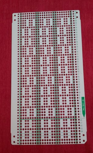Una scheda perforata dal set