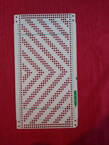 Una scheda perforata dal set