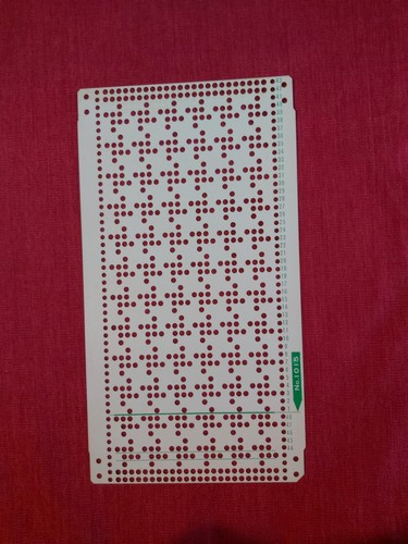 Una scheda perforata dal set