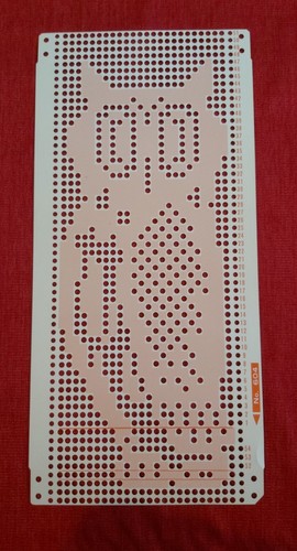 Una scheda perforata dal - , set