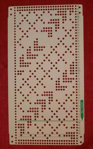 Una scheda perforata dal set